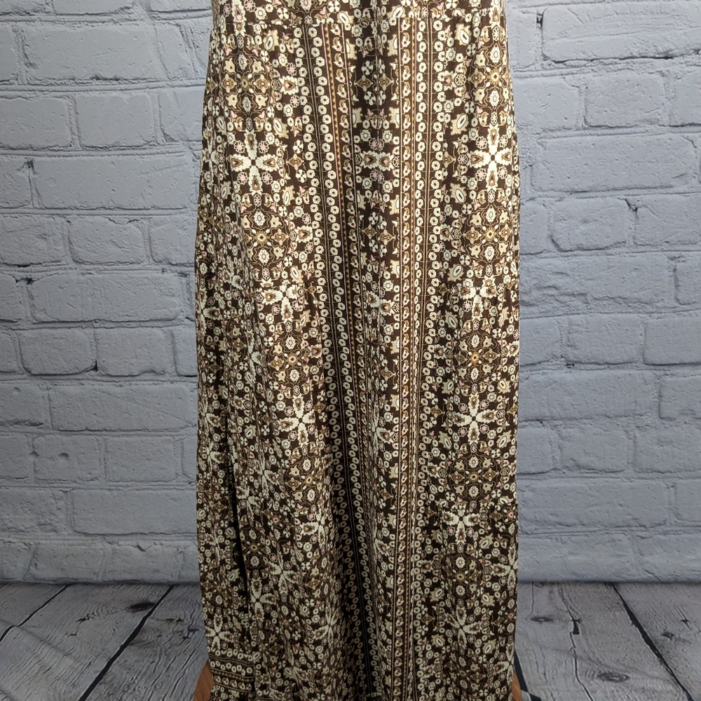 J Jill women's Sleeveless maxi dress Floral Print Stretch Knit L sleeveless b6 - Picture 5 of 10